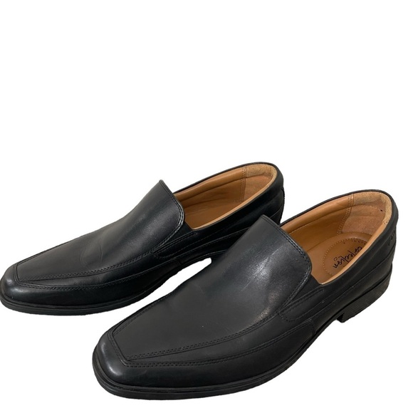Clarks Other - Clarks Collection Men's Black Leather Slip-On Loafers Size12